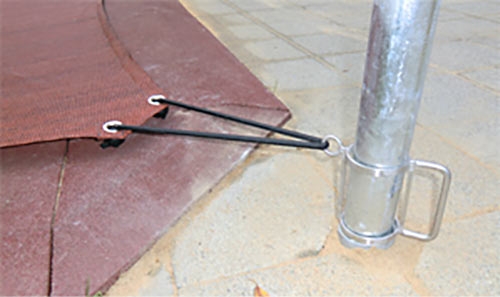 Ein Stellgriff für die Justierung der Höhe einer Sanndkastenabdeckung